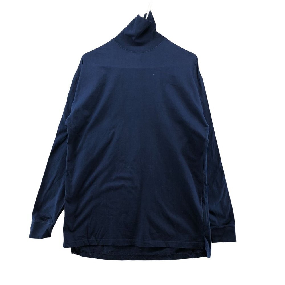 Vintage Kandahar Norwegian Turtleneck Long Sleeve‎ Cotton Shirt Blue Mens S